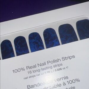 Blue Floral Nail Polish Strips